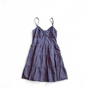 Hollister Fairy Eyelet Babydoll Summer Dress Periwinkle